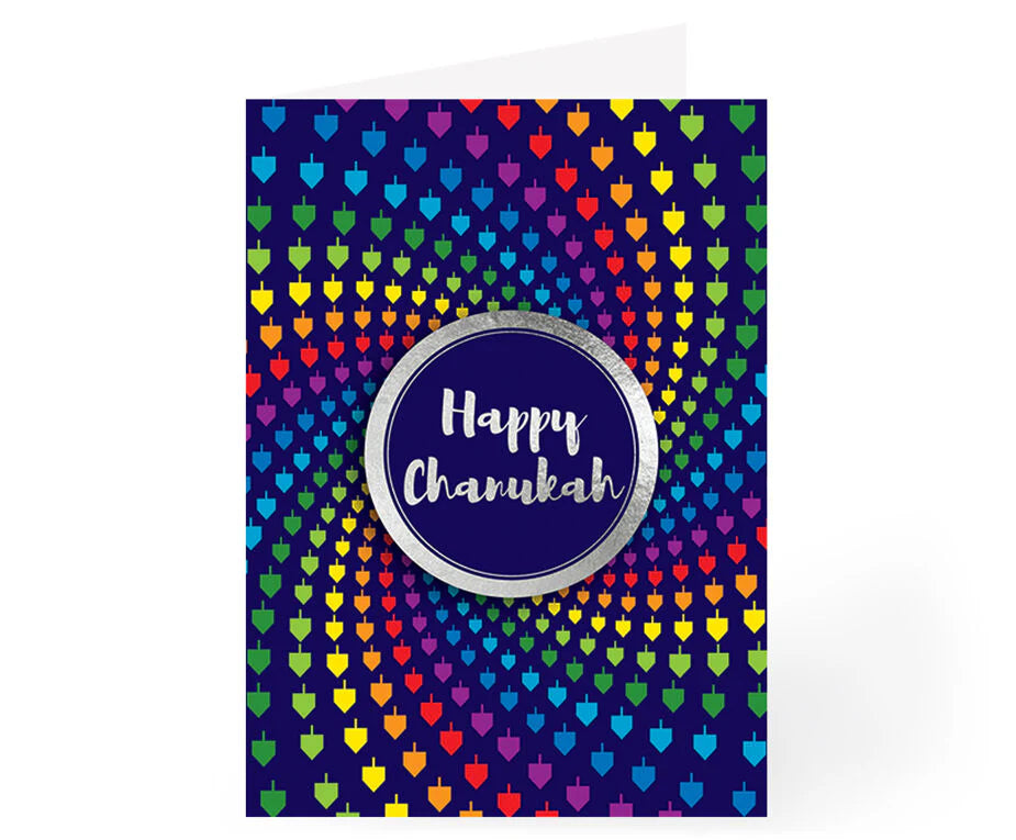 Large Foiled Chanukah Card With 3D Attachment – 4 Designs (Each Sold Separately)