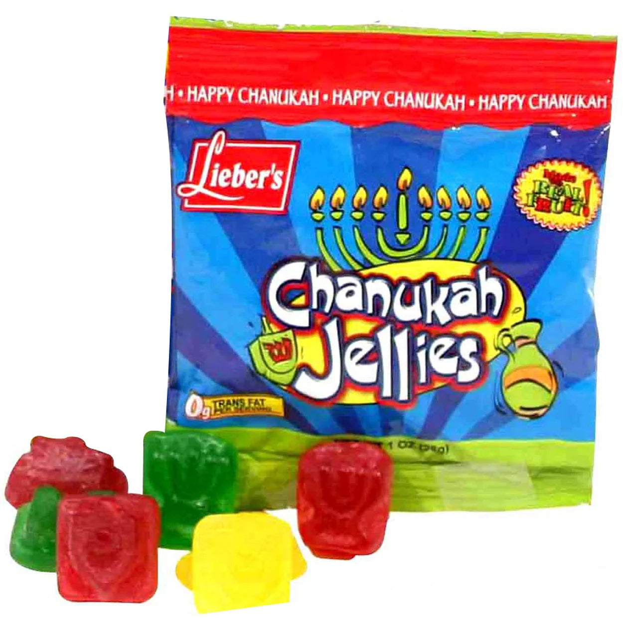 Lieber’s Chanukah Jellies – Pack of 12 Mini Bags